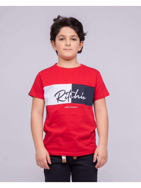 T-shirt col rond pur coton...