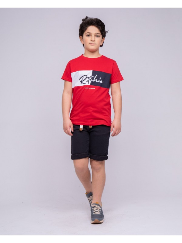 T-shirt col rond pur coton...