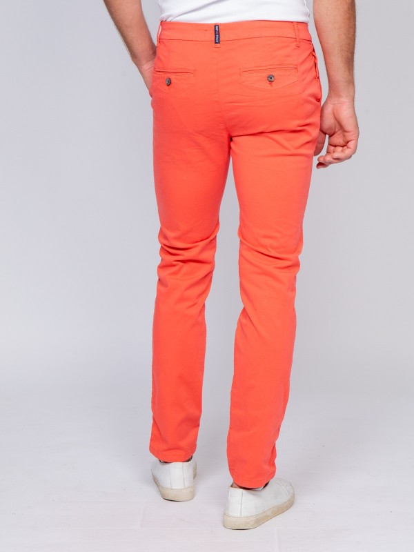Pantalon chino CALES - Corail