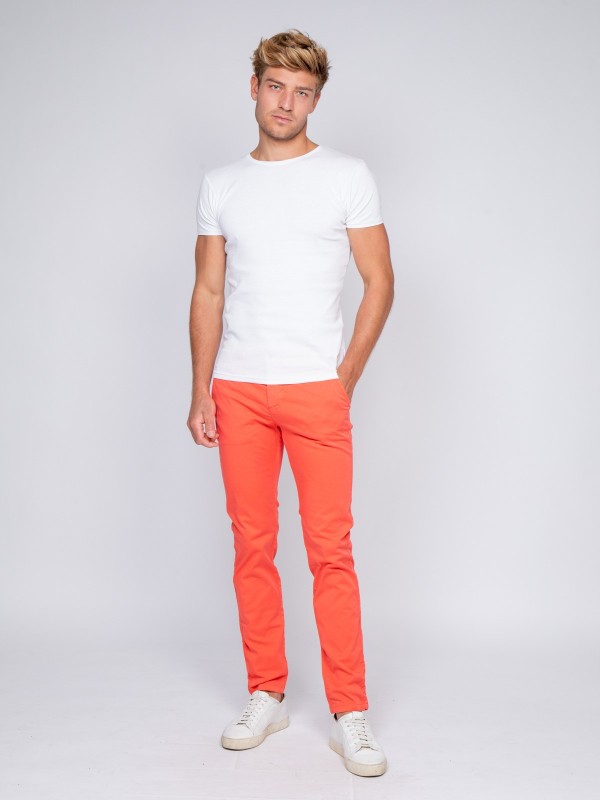 Pantalon chino CALES - Corail