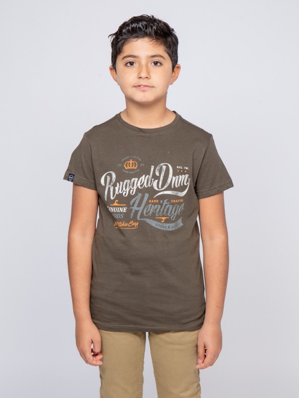 T-shirt col rond pur coton...