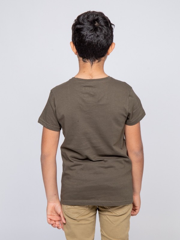 T-shirt col rond pur coton...