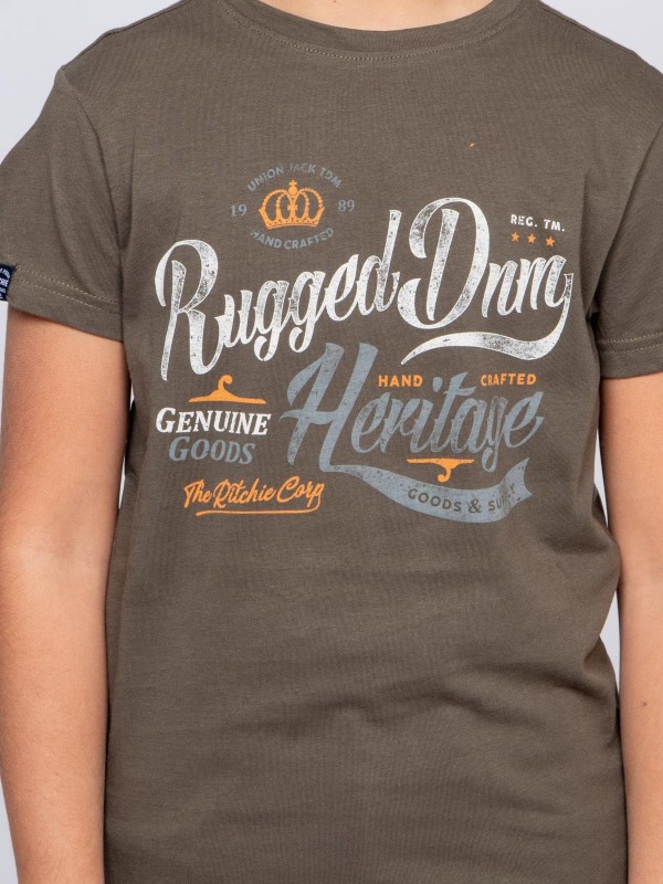 T-shirt col rond pur coton...