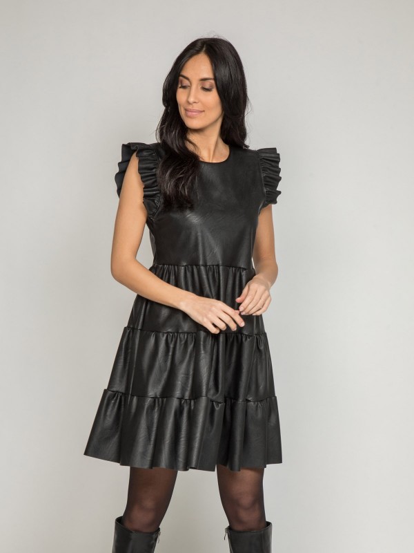 Robe courte similicuir IODINE