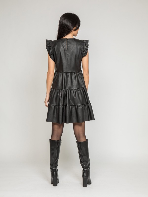 Robe courte similicuir IODINE