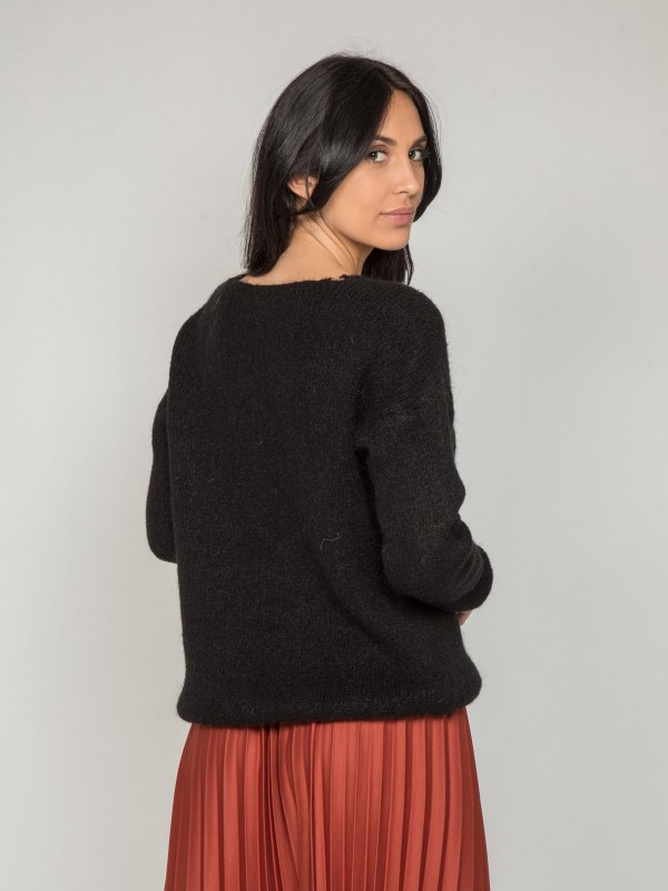 Pull col V KYO - Noir