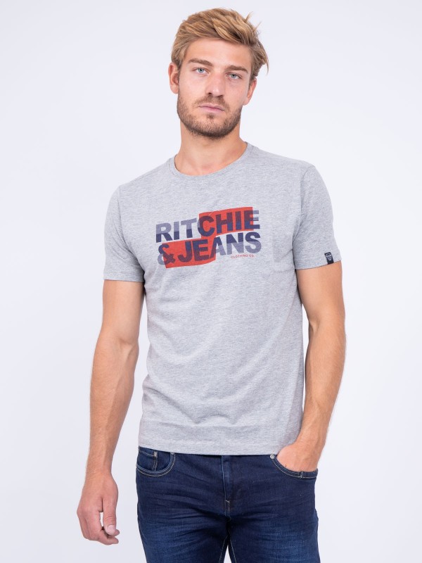 T-shirt col rond pur coton...