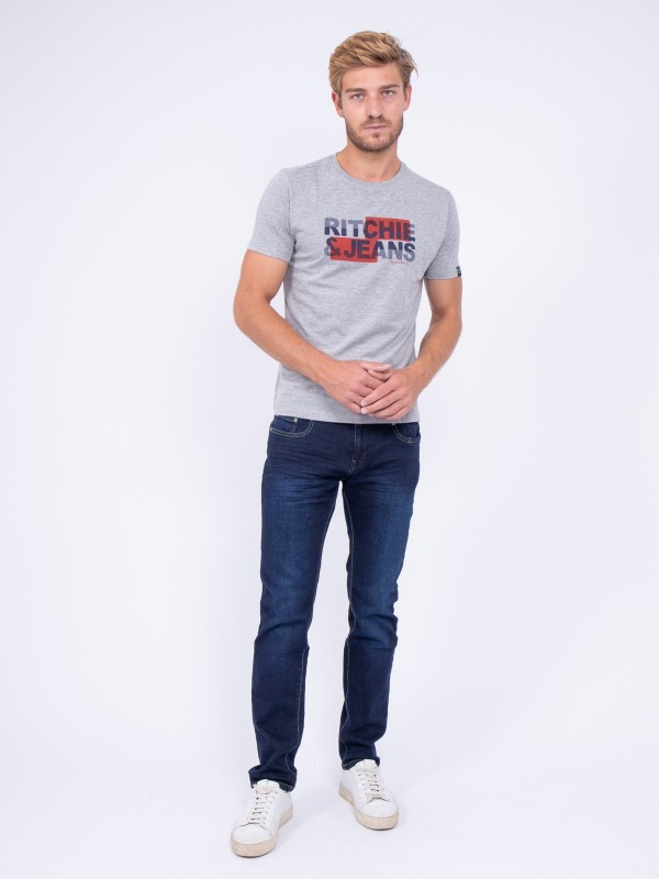 T-shirt col rond pur coton...