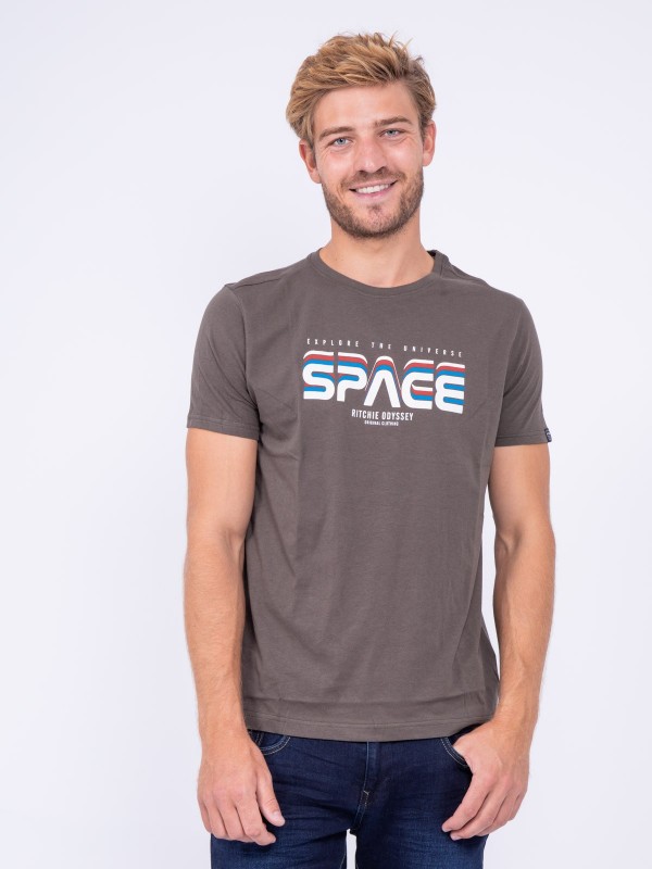 T-shirt col rond pur coton...