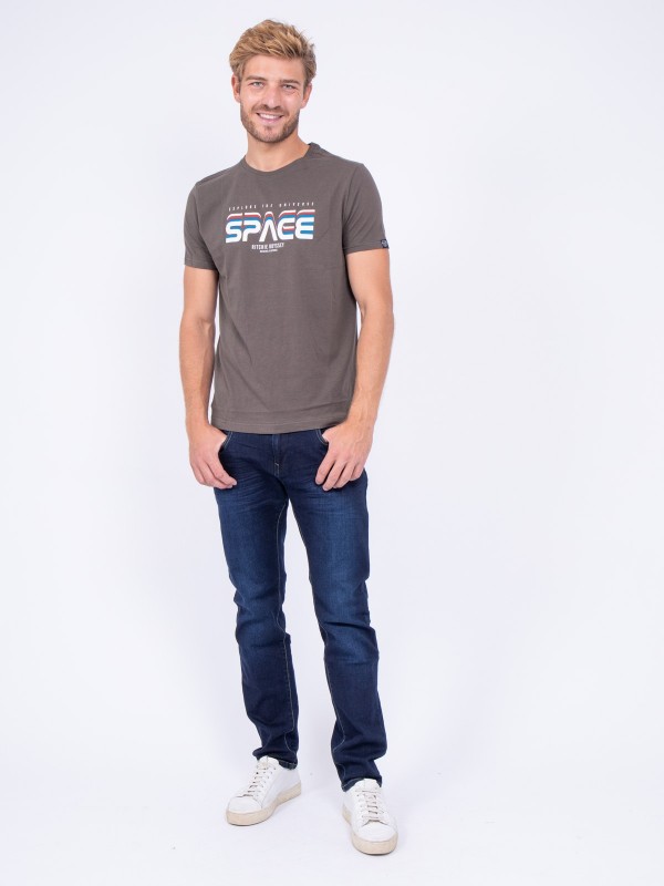 T-shirt col rond pur coton...