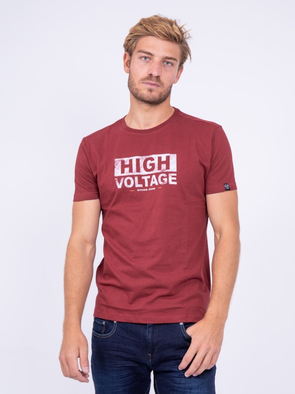 T-shirt col rond pur coton...