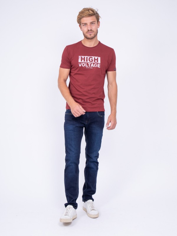 T-shirt col rond pur coton...