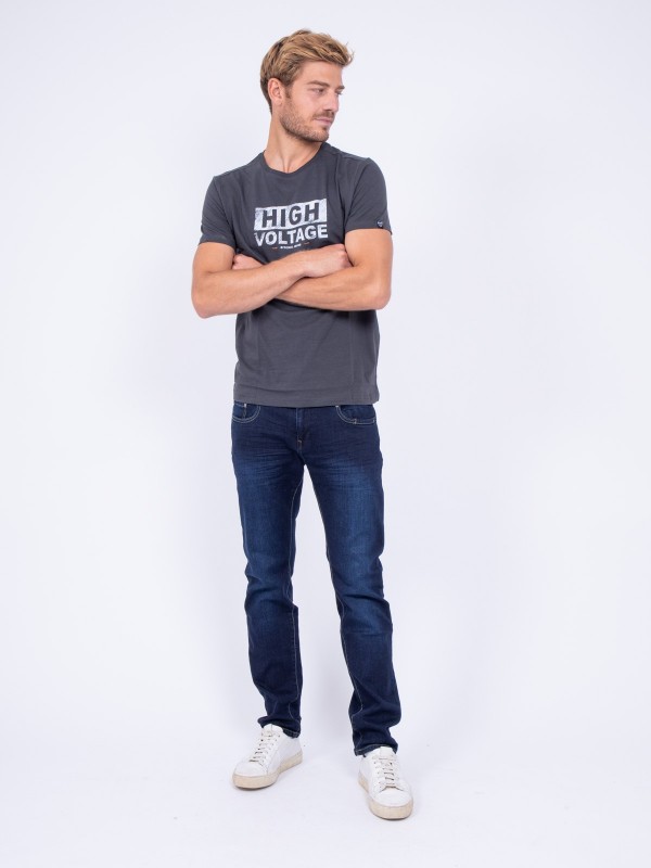 T-shirt col rond pur coton...