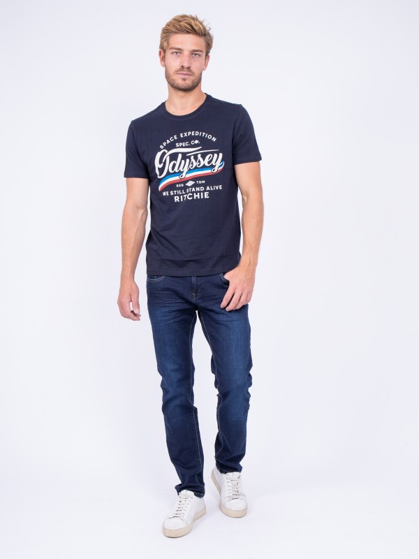 T-shirt col rond pur coton...