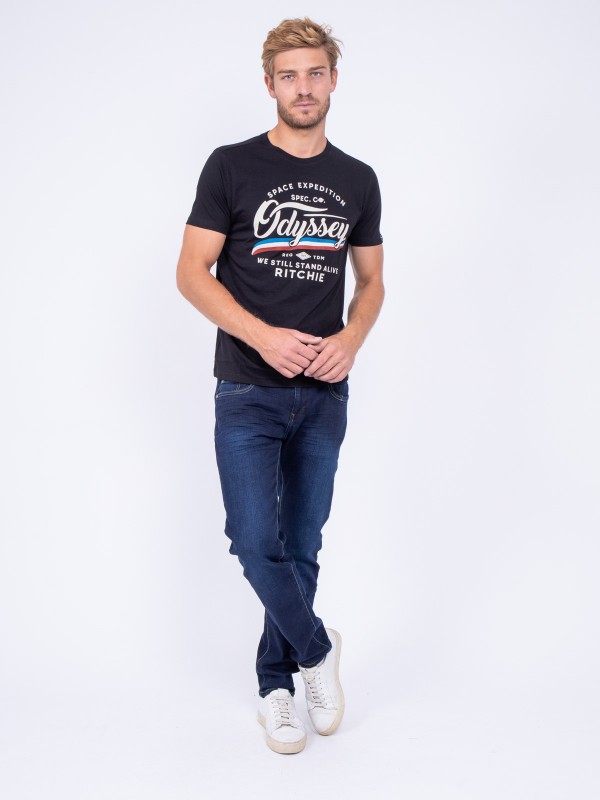 T-shirt col rond pur coton...