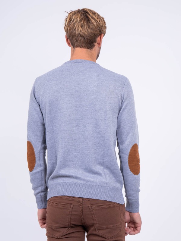 Pull col V LAMBOISE - Gris...