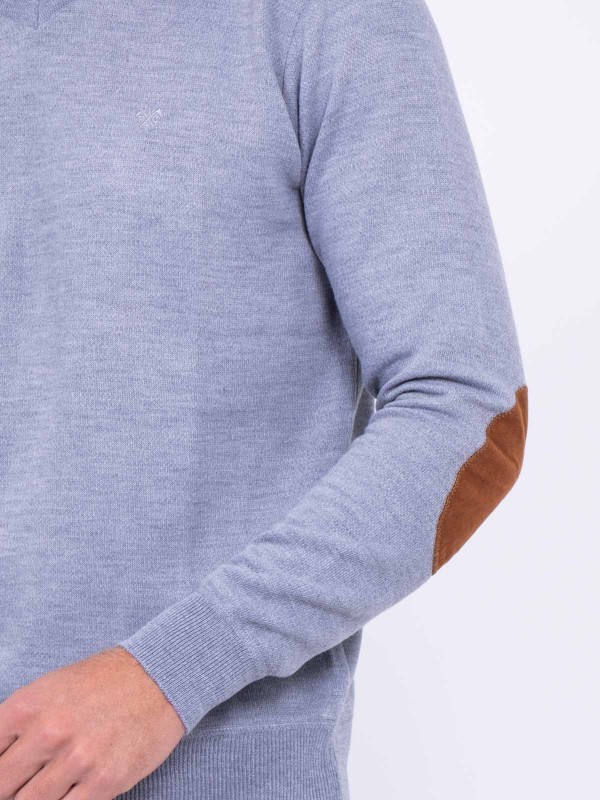 Pull col V LAMBOISE - Gris...