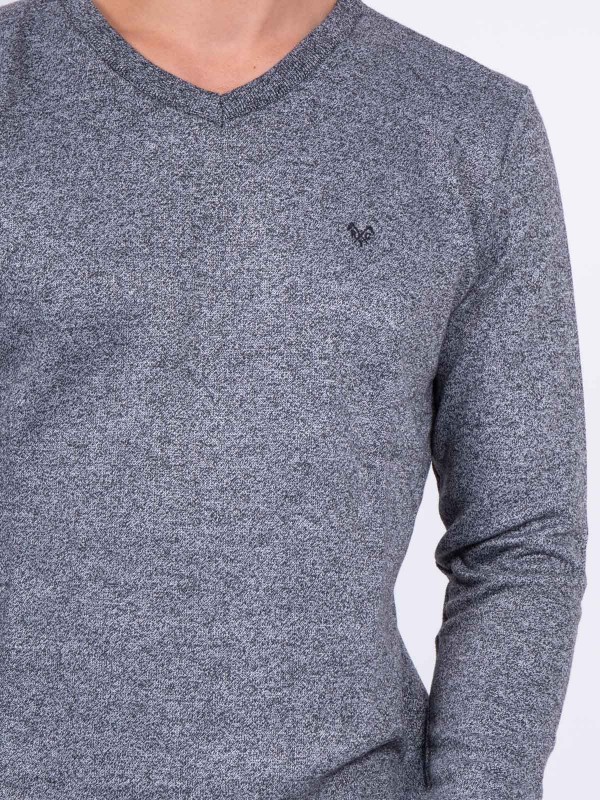 Pull col V LAMBOISE - Gris...