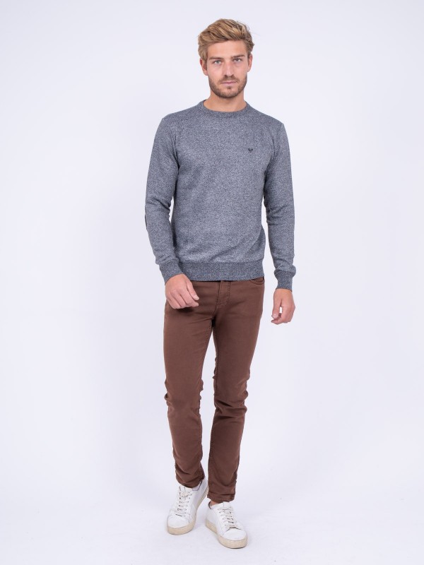 Pull col rond LAMBRE - Gris...