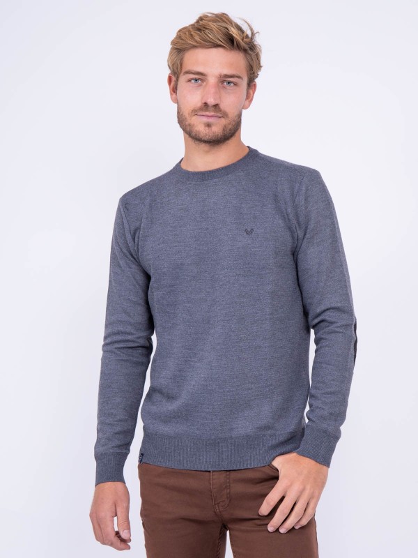 Pull col rond LAMBRE - Gris...