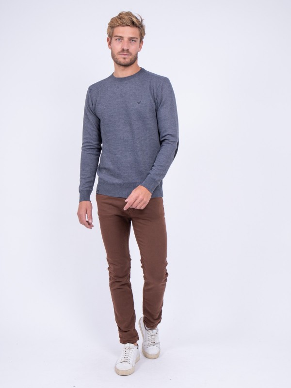 Pull col rond LAMBRE - Gris...