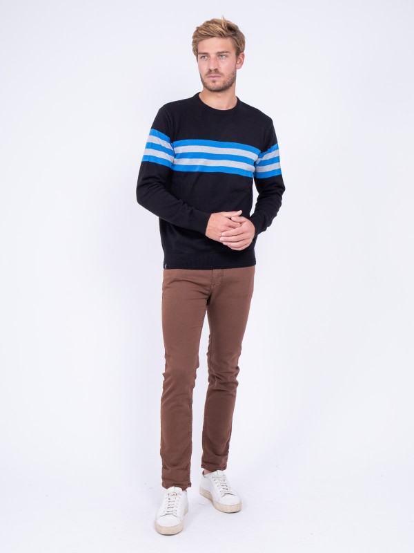 Pull col rond pur coton LIMOGE