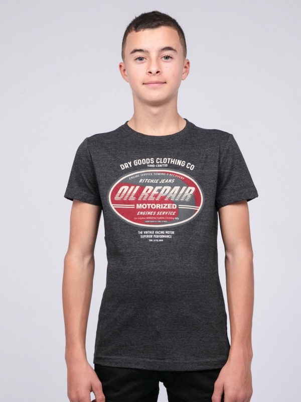 T-shirt col rond pur coton...