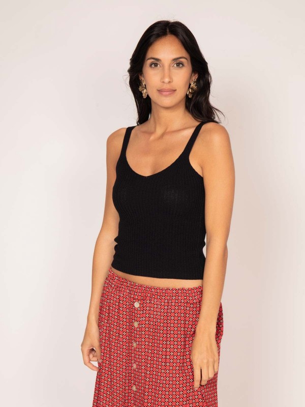 Debardeur maille FERIEL - Noir