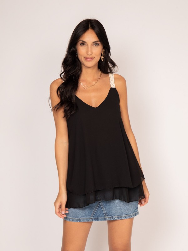 Top évasé à bretelles FIDEL...