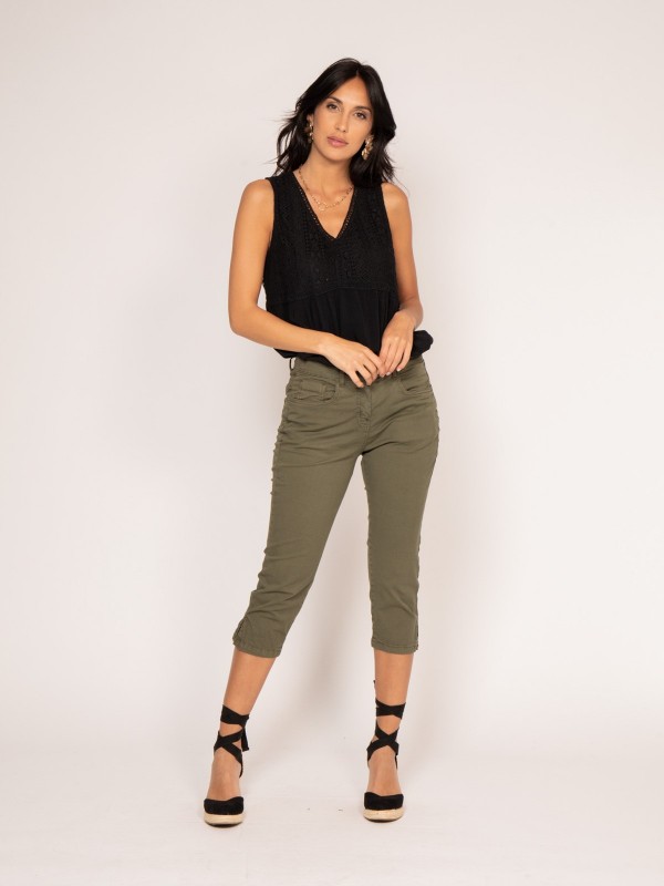 Top dentelle FLOA - Noir