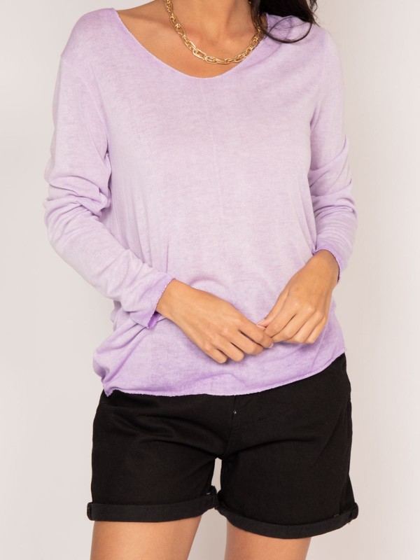 Pull fin col rond FREDO -...