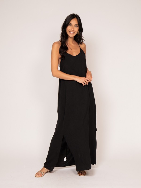 Robe longue à bretelles...