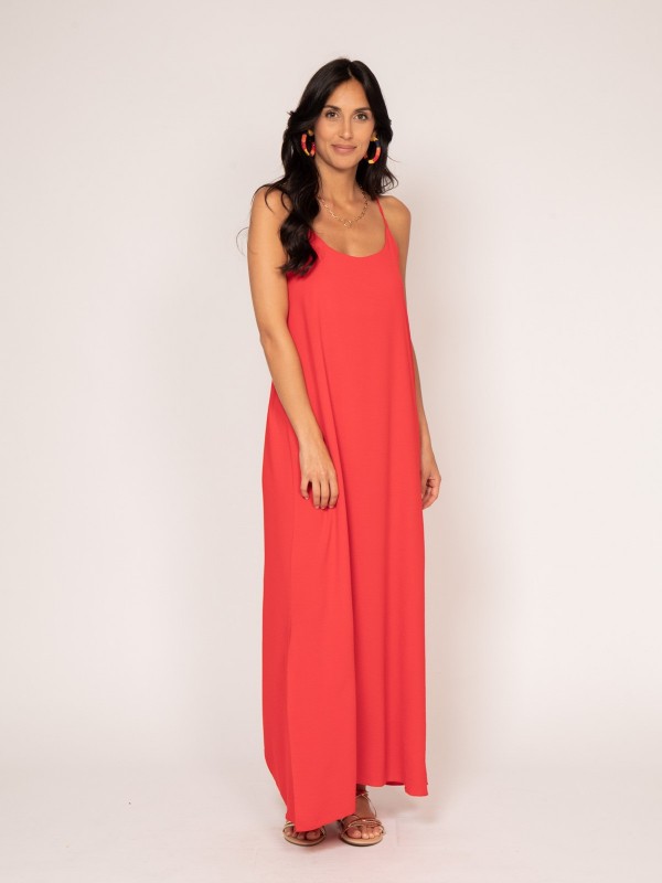 Robe longue à bretelles...