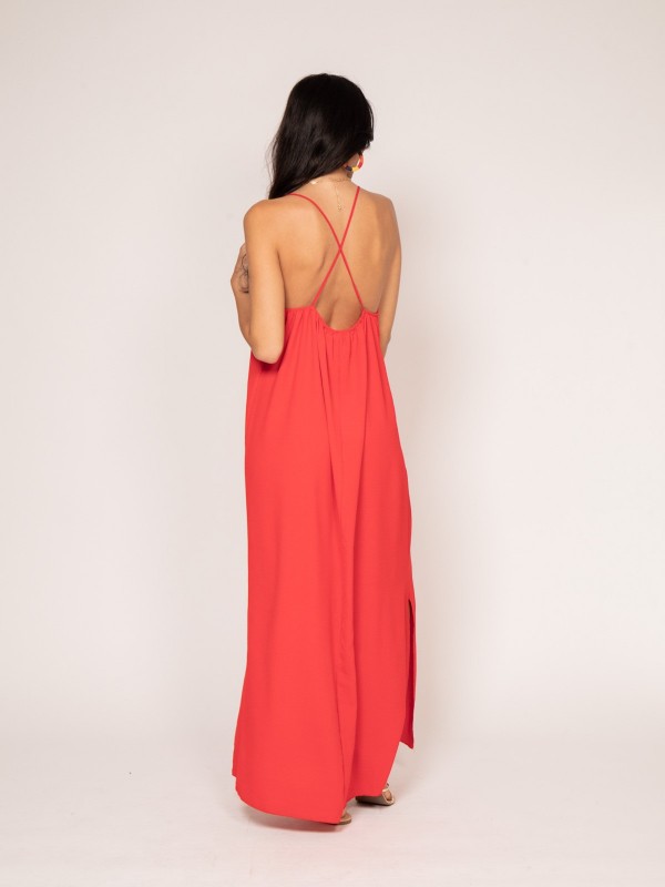 Robe longue à bretelles...