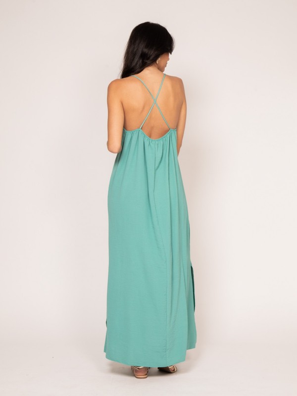 Robe longue à bretelles...