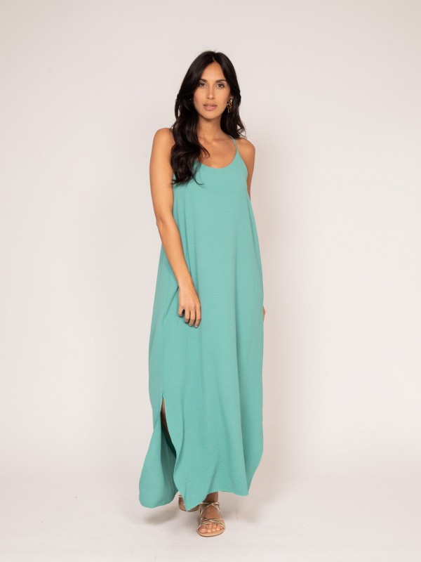 Robe longue à bretelles...