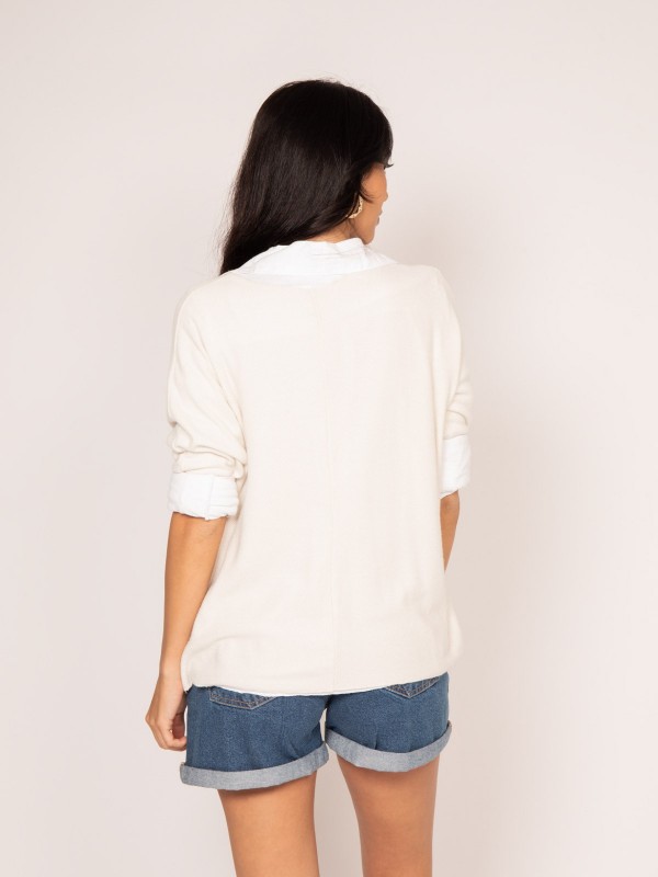 Pull fin col chemise KRYS