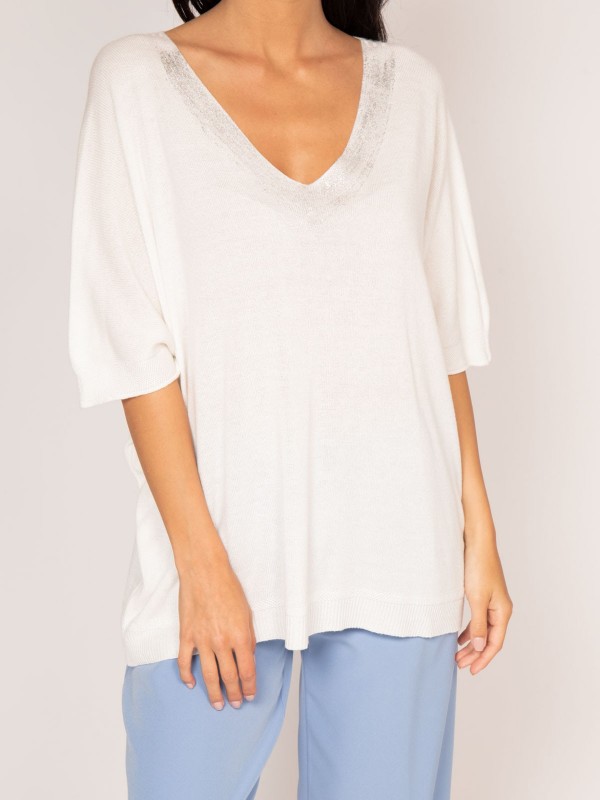 Pull fin KUSMI - Blanc