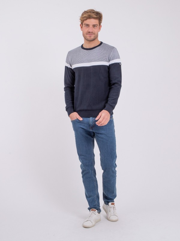 Pull col rond pur coton...