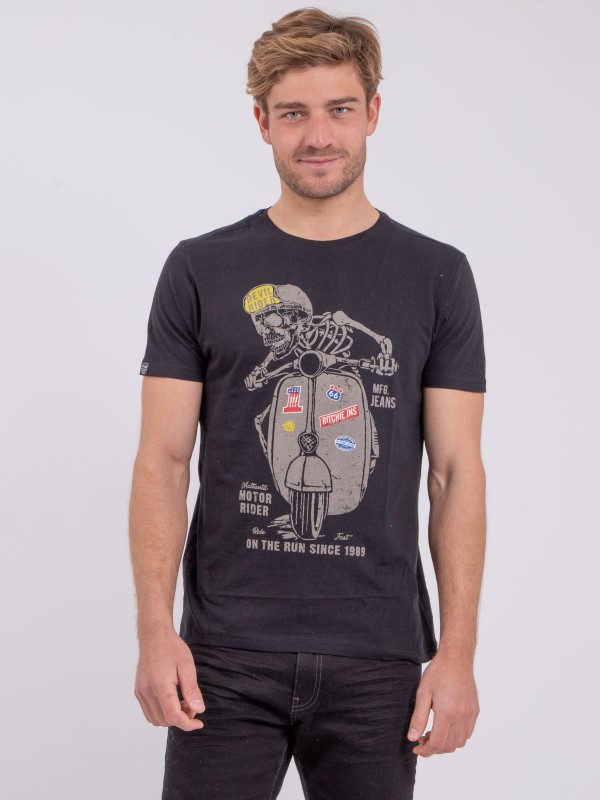 T-shirt col rond pur coton...