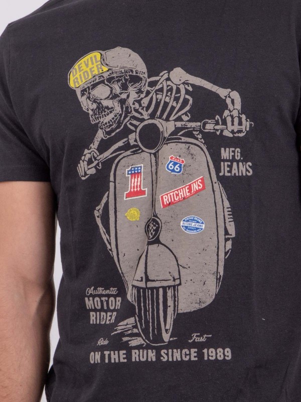 T-shirt col rond pur coton...