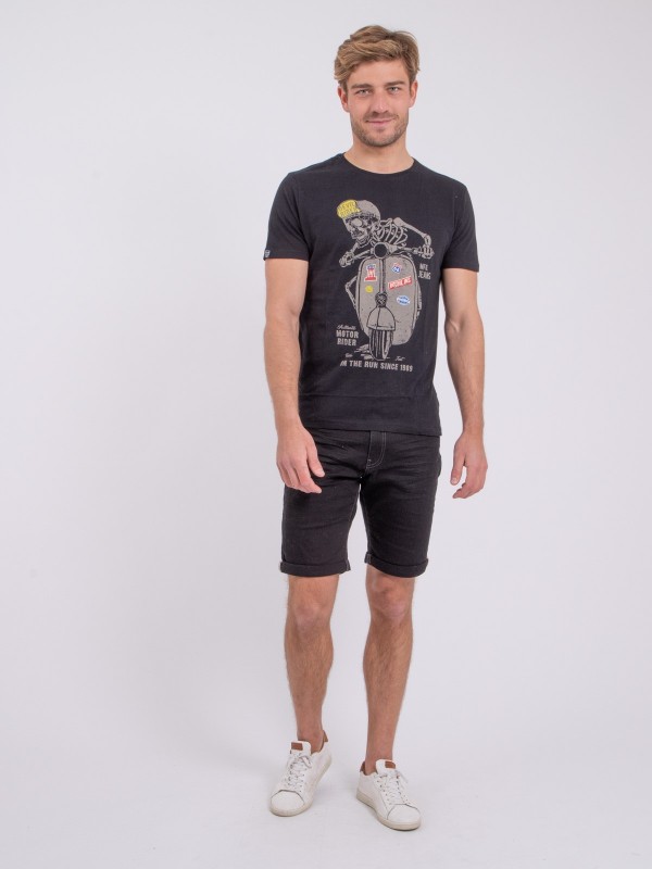 T-shirt col rond pur coton...