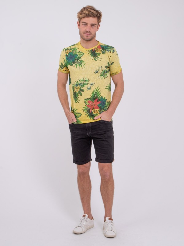 T-shirt col rond pur coton...