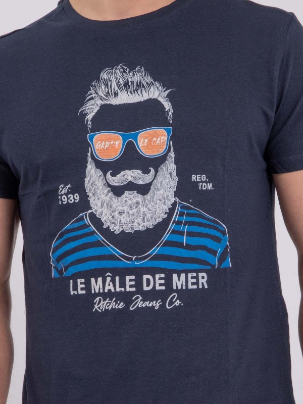 T-shirt col rond pur coton...