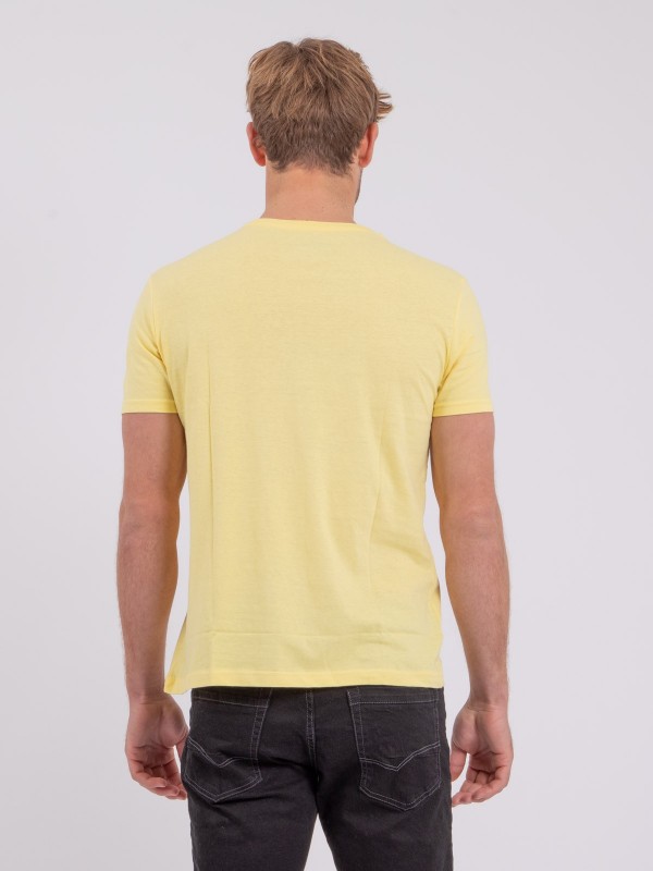 T-shirt col rond pur coton...