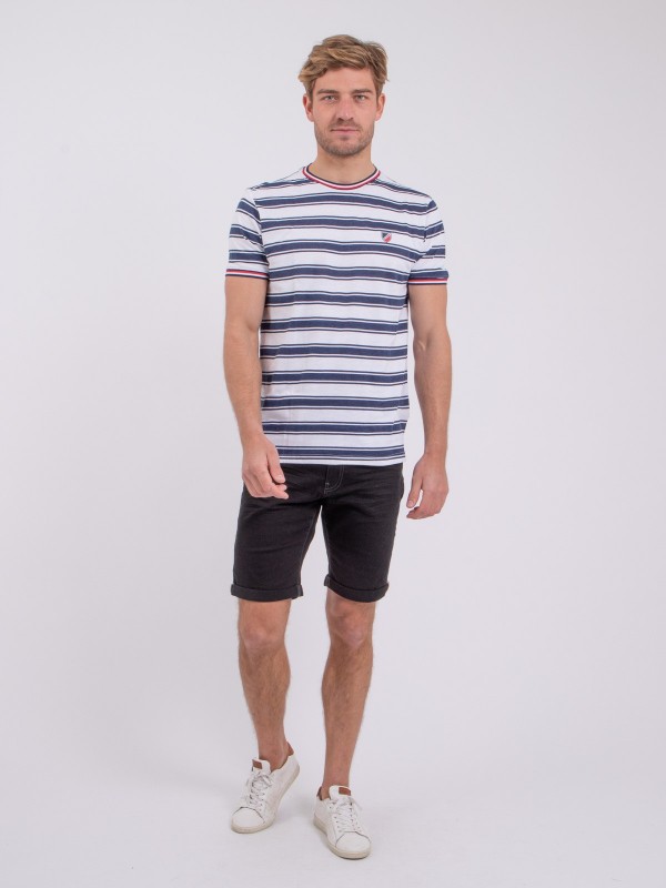 T-shirt col rond pur coton...