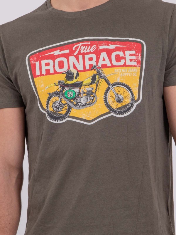 T-shirt col rond pur coton...