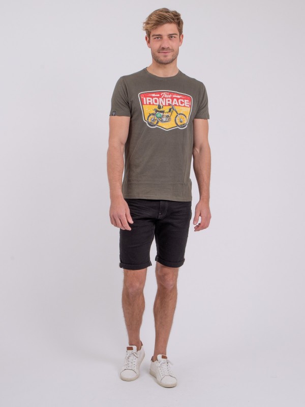 T-shirt col rond pur coton...