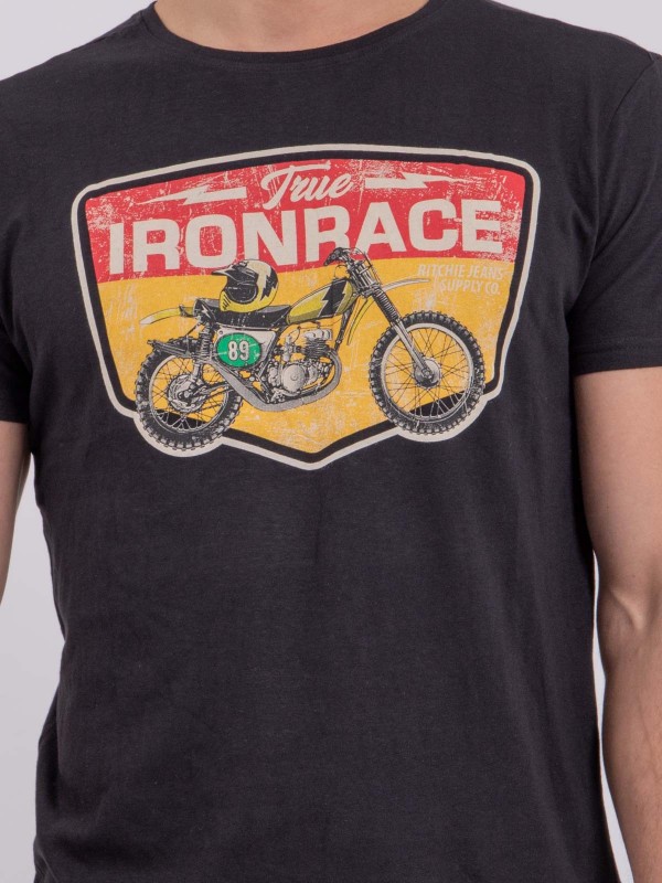 T-shirt col rond pur coton...