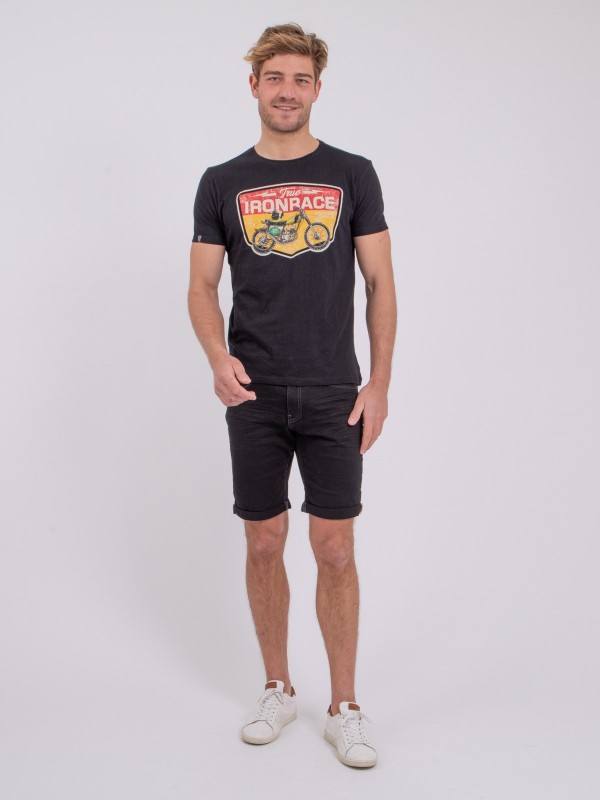 T-shirt col rond pur coton...